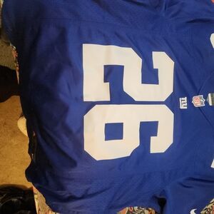 Blue Football Jersey with White Numbering